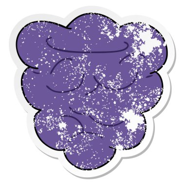 ilginç bir el sıkıntılı etiket karikatür berry çizilmiş