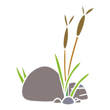 elle çizilmiş karikatür doodle, taş ve çakıl