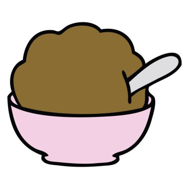 ilginç el karikatür çikolatalı dondurma çekilmiş