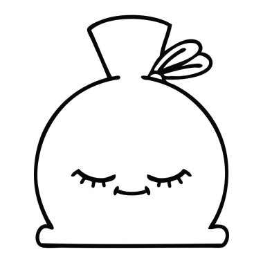 bir çuval çizim karikatür