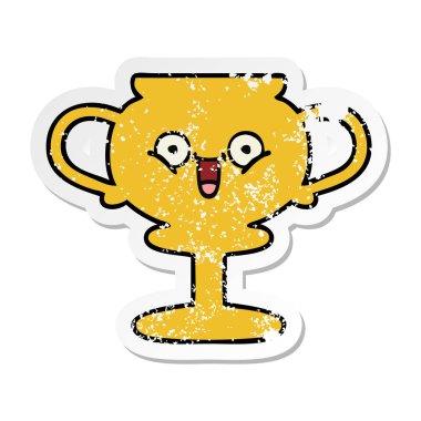 sevimli çizgi Trophy sıkıntılı etiket