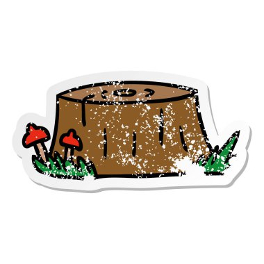 elle çizilmiş etiket karikatür doodle bir ağaç günlük sıkıntılı 