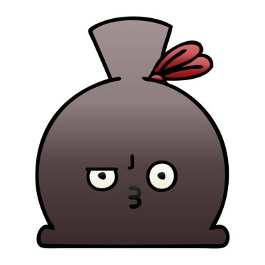 bir çuval degrade gölgeli karikatür