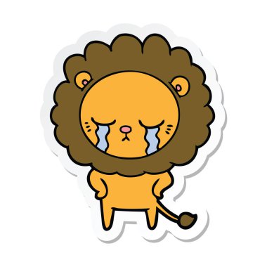 etiket ağlayan çizgi film aslan