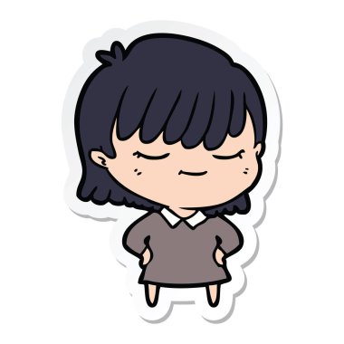 bir çizgi film kadının etiket