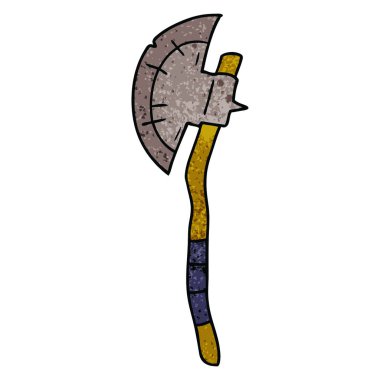 dokulu karikatür doodle medievil balta