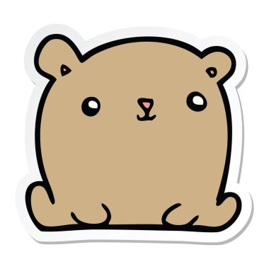 etiket bir sevimli çizgi ayının