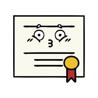 sevimli çizgi Mezuniyet Diploması