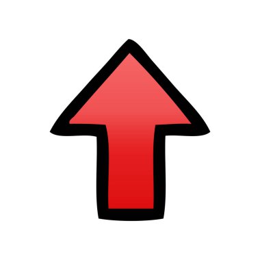 Degrade gölgeli karikatür işaret eden ok