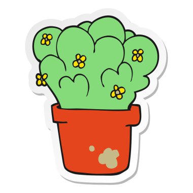 etiket bir karikatür bitkinin