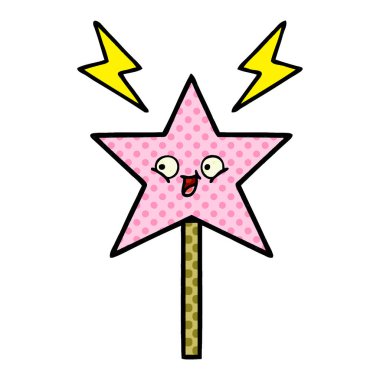 çizgi roman tarzı çizgi film sihirli bir değnek