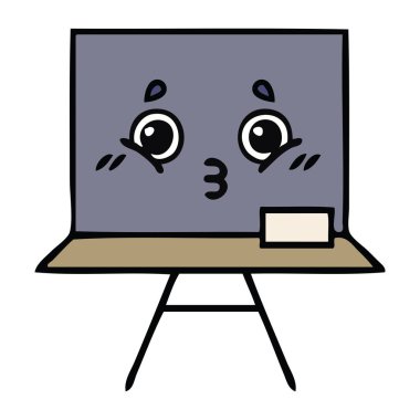 bir kara tahta sevimli çizgi