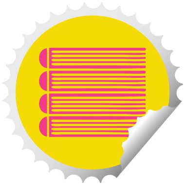 kitapların bir yığınına dairesel peeling etiket karikatür