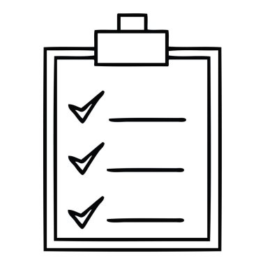 Çizim karikatür bir kontrol listesi