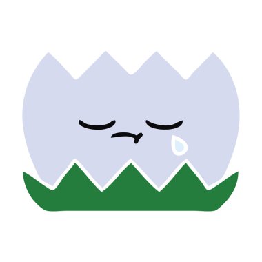 düz renk su lilly retro karikatür