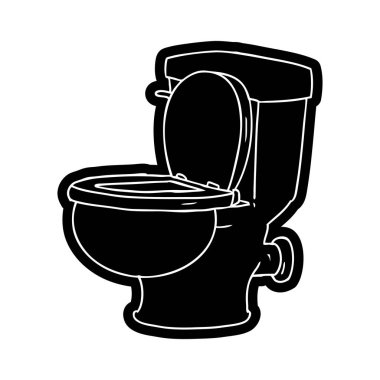 çizgi film simgesi banyo tuvalet