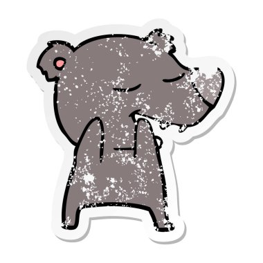 çizgi film ayı sıkıntılı etiket