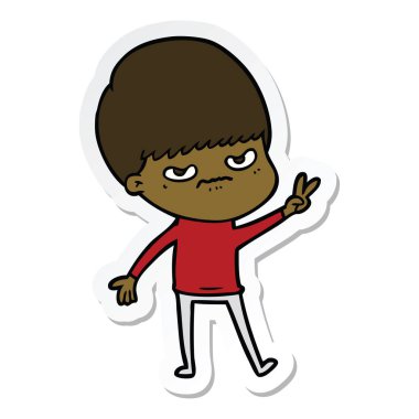 etiket bir rahatsız çizgi film çocuk