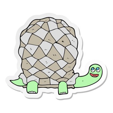 bir çizgi film kaplumbağa etiket