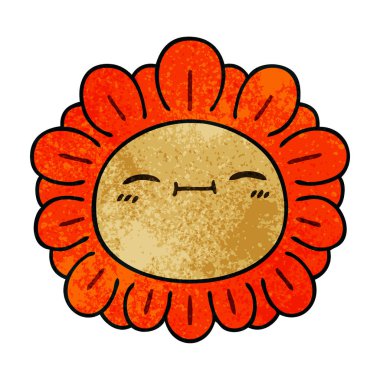 ilginç karikatür çiçek el çekilmiş 