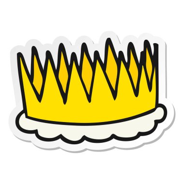 bir çizgi film taç etiket