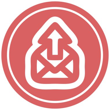 e-posta dairesel simgesi simgesi göndermek