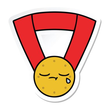 etiket sevimli çizgi altın madalya