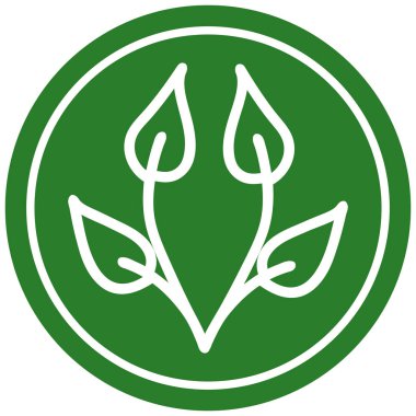 doğal yaprak dairesel simgesi simgesi