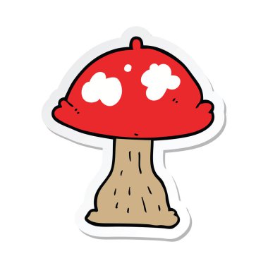 etiket bir karikatür mantar