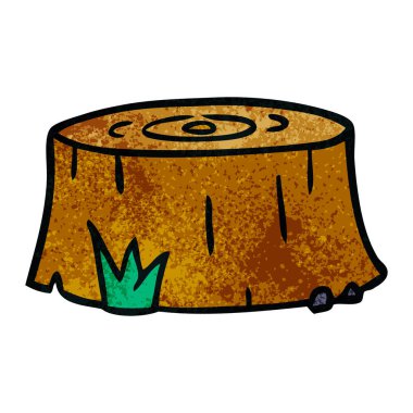 elle çizilmiş bir ağaç günlük çizgi film doodle dokulu 