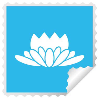 etiket karikatür bir çiçek peeling Meydanı