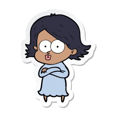 etiket somurtarak bir çizgi film kız