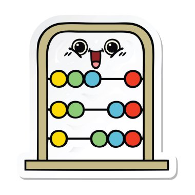 sevimli çizgi abacus etiket