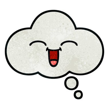 Retro grunge doku karikatür kabarcık sanıyordum