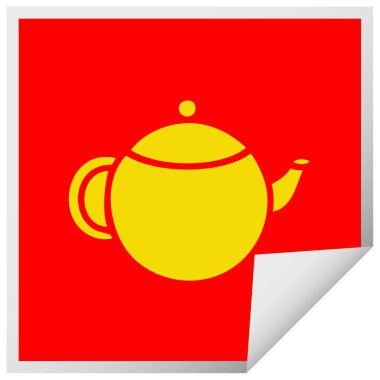 etiket karikatür kırmızı çaydanlık peeling Meydanı