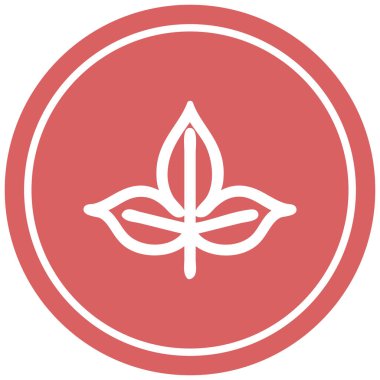 doğal yaprak dairesel simgesi simgesi