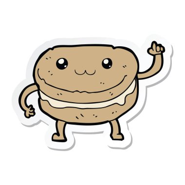 etiket kek karakter sallayarak bir karikatür