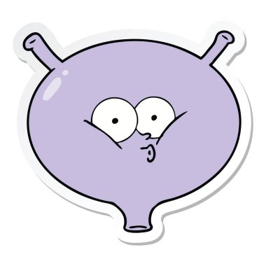 etiket bir karikatür mesane