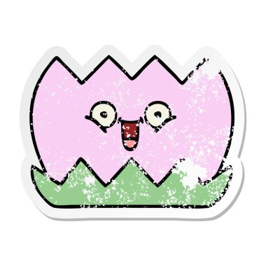 sevimli çizgi su lilly sıkıntılı etiket