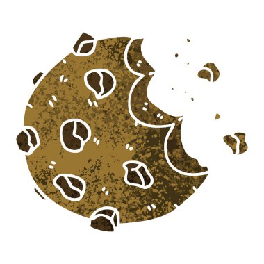 ilginç retro illüstrasyon tarzı çizgi film tanımlama bilgisi