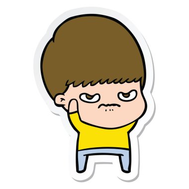 etiket bir rahatsız çizgi film çocuk