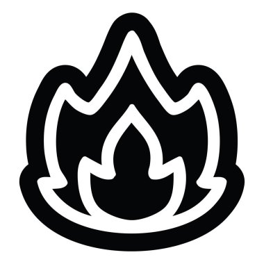 basit alev simgesi simgesi