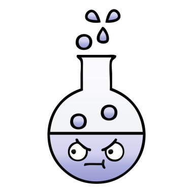 Degrade gölgeli çizgi film tüp