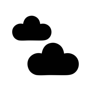 bir kar bulut düz sembolü