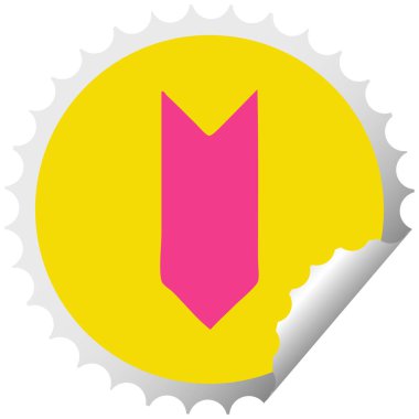 etiket karikatür bir madalya Şerit'in peeling Meydanı