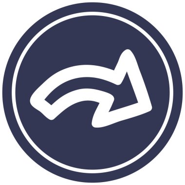 yön ok dairesel simgesi simgesi