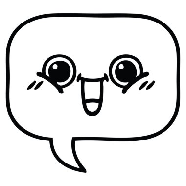 Çizim karikatür konuşma balonu