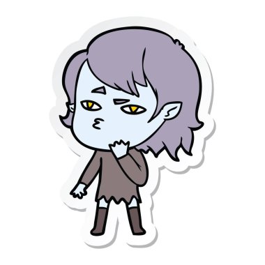 bir çizgi film vampir kız etiketi