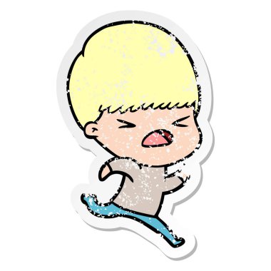 adam bir karikatür sıkıntılı etiket vurguladı