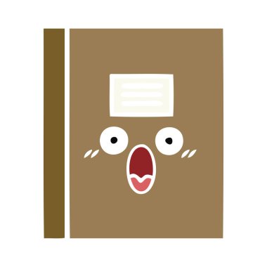 düz renk retro karikatür Notebook